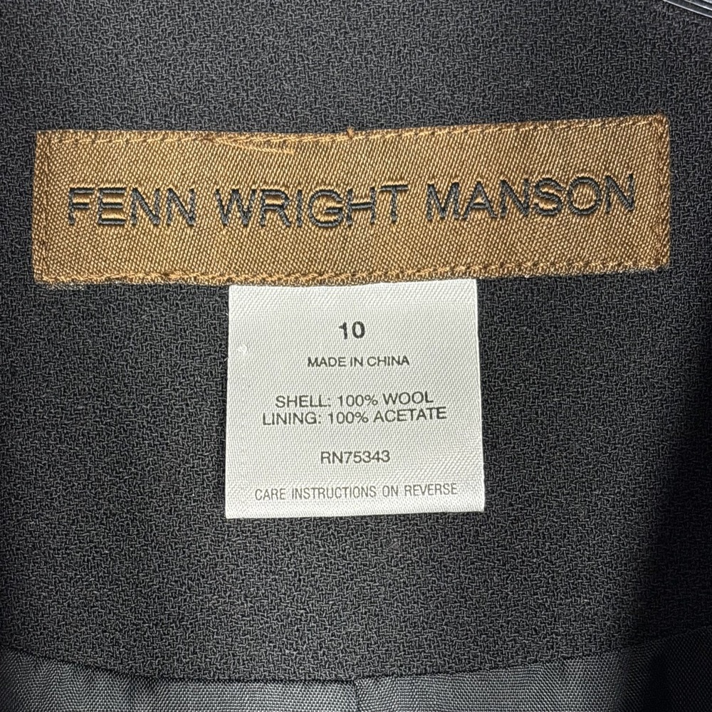Fenn Wright Manson Women Single Breasted Wool Blazer Jacket Black Career Capsule - Picture 3 of 11